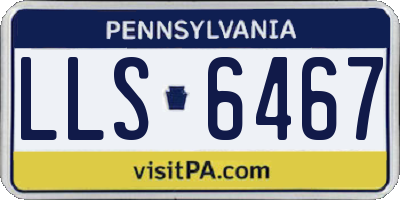 PA license plate LLS6467
