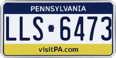 PA license plate LLS6473