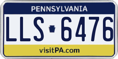 PA license plate LLS6476