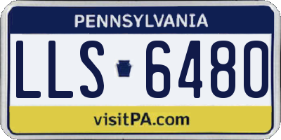PA license plate LLS6480