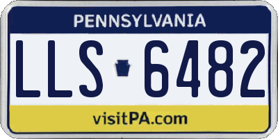 PA license plate LLS6482