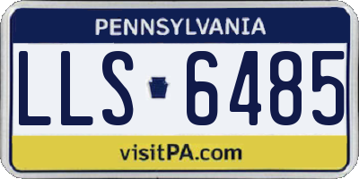PA license plate LLS6485