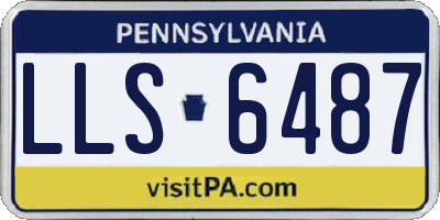 PA license plate LLS6487