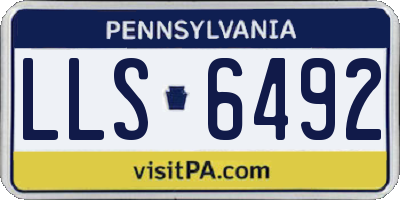 PA license plate LLS6492
