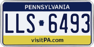 PA license plate LLS6493