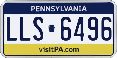 PA license plate LLS6496