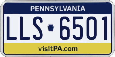 PA license plate LLS6501
