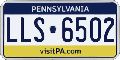PA license plate LLS6502