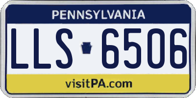 PA license plate LLS6506