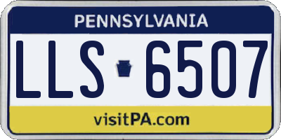 PA license plate LLS6507