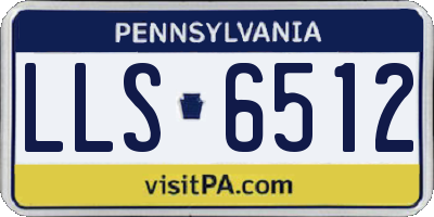 PA license plate LLS6512