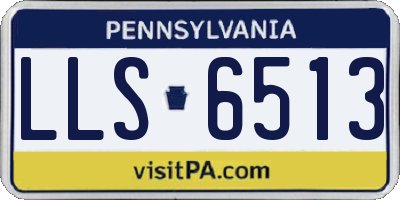PA license plate LLS6513