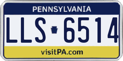 PA license plate LLS6514