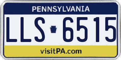PA license plate LLS6515