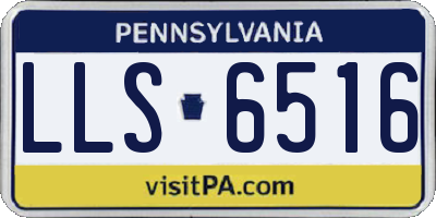 PA license plate LLS6516