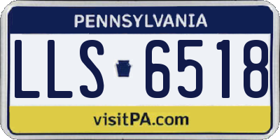 PA license plate LLS6518