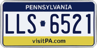 PA license plate LLS6521