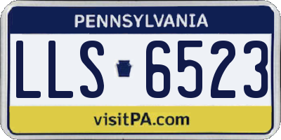 PA license plate LLS6523