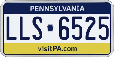 PA license plate LLS6525