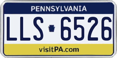 PA license plate LLS6526