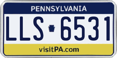 PA license plate LLS6531