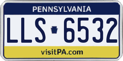 PA license plate LLS6532