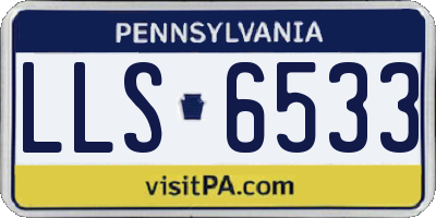 PA license plate LLS6533