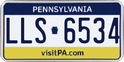 PA license plate LLS6534