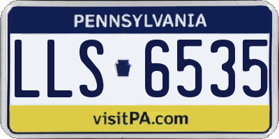 PA license plate LLS6535