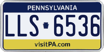 PA license plate LLS6536