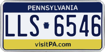 PA license plate LLS6546