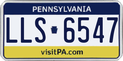 PA license plate LLS6547