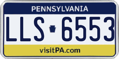 PA license plate LLS6553
