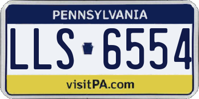 PA license plate LLS6554