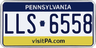 PA license plate LLS6558