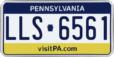 PA license plate LLS6561