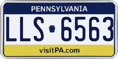 PA license plate LLS6563