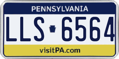 PA license plate LLS6564
