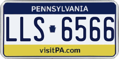 PA license plate LLS6566