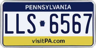 PA license plate LLS6567