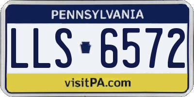 PA license plate LLS6572