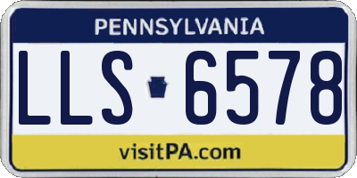 PA license plate LLS6578