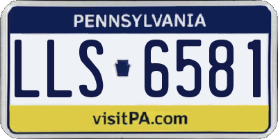 PA license plate LLS6581