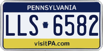 PA license plate LLS6582