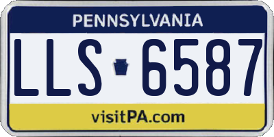 PA license plate LLS6587