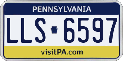 PA license plate LLS6597