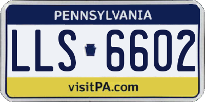 PA license plate LLS6602