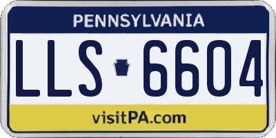 PA license plate LLS6604