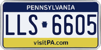 PA license plate LLS6605
