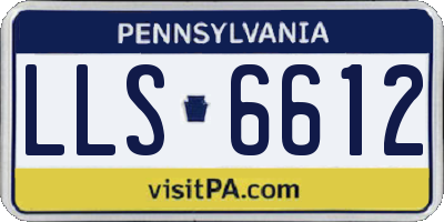 PA license plate LLS6612